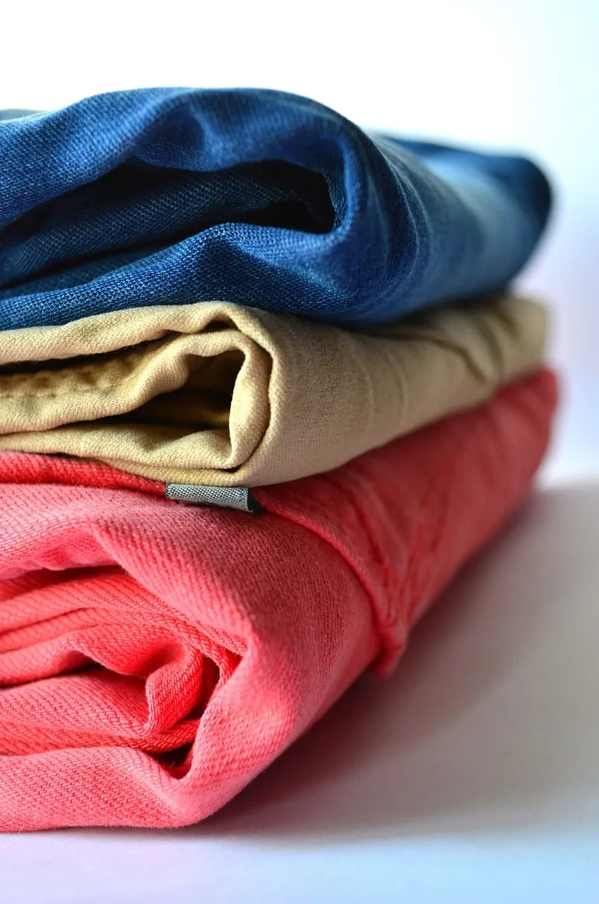 Neatly folded, freshly cleaned garments